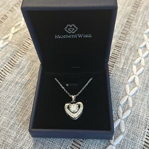 Moment Wish plum Blossom 6.5mm Moissanite pendant necklace